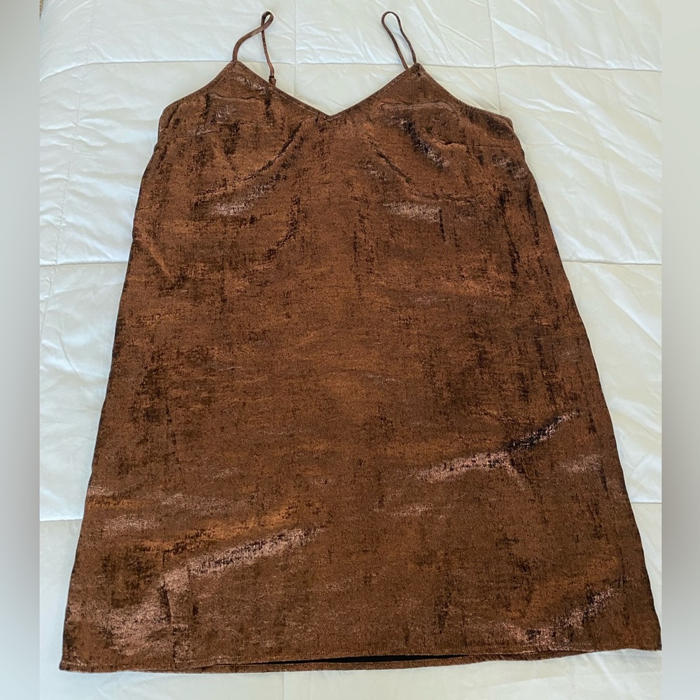 Metallic Slip Dress